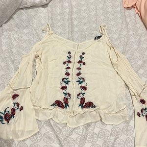 Floral embroidered shirt American Eagle